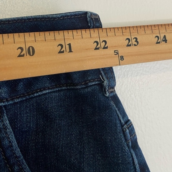 Lane Bryant Boot Cut Jeans Size 26 Cropped Raw Hem Mid Rise Stretch Color Blue - Picture 4 of 9